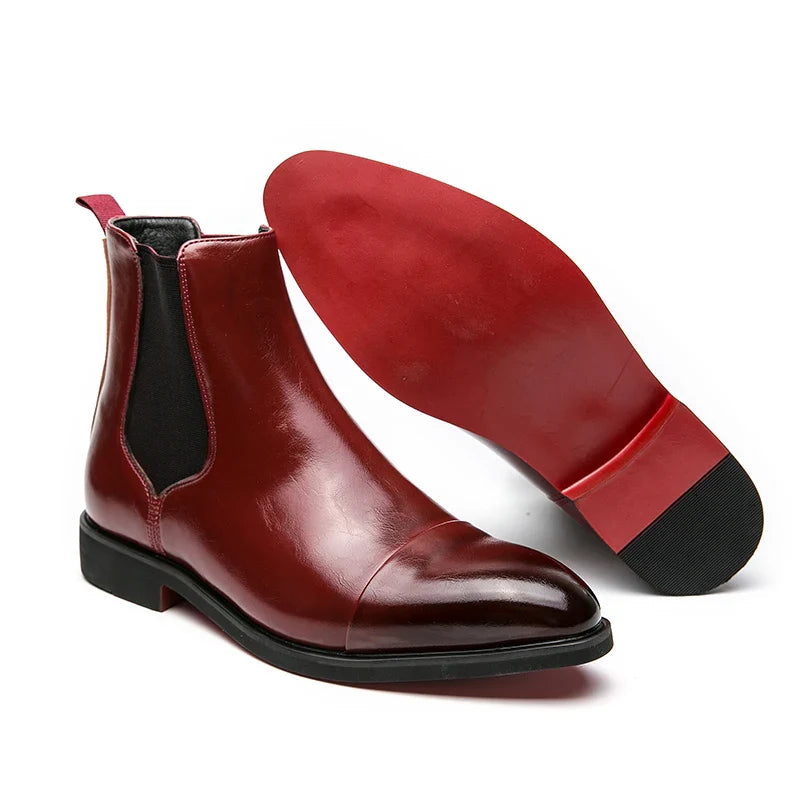 Limited Edition Annibale Carracci Genuine Leather Chelsea Boots