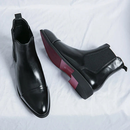 Limited Edition Annibale Carracci Genuine Leather Chelsea Boots